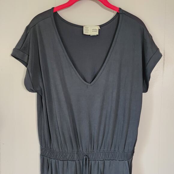 Saturday Sunday Anthropologie Jumpsuit M Wide Leg Gray - Picture 2 of 11